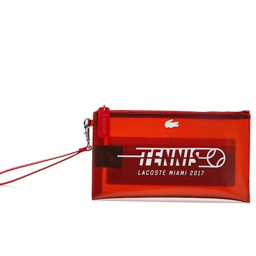 Lacoste Women'S Miami Open Wristlet - Red Clay